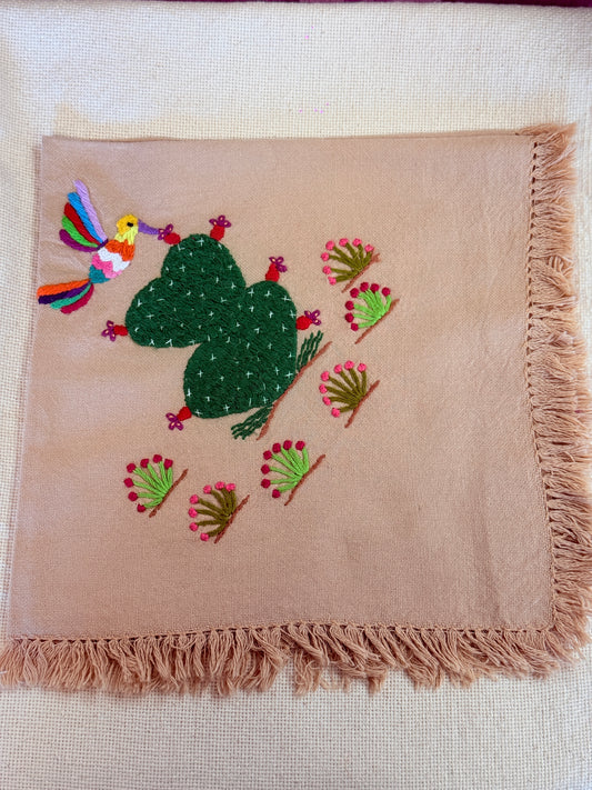 “Cactus” Pink flowers Napkin