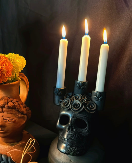 Calavera 3 - candleholder/candelero