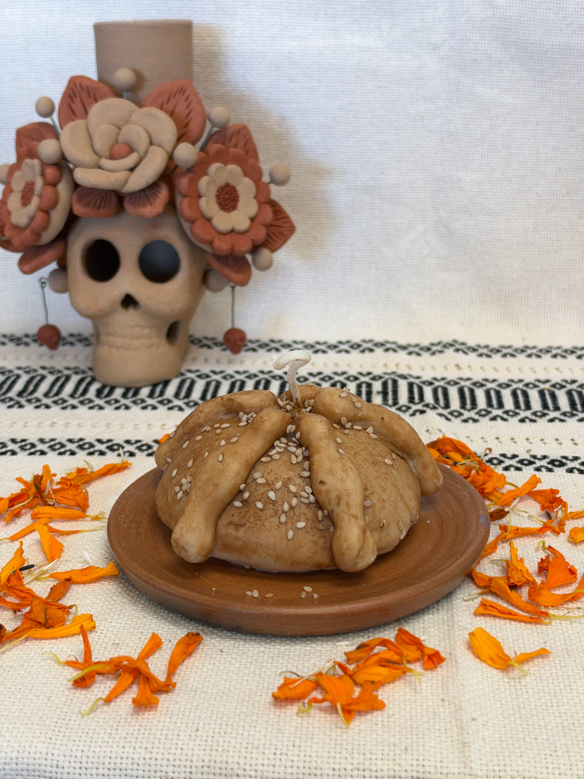 Pan de Muerto Candle “Sesame Seed”