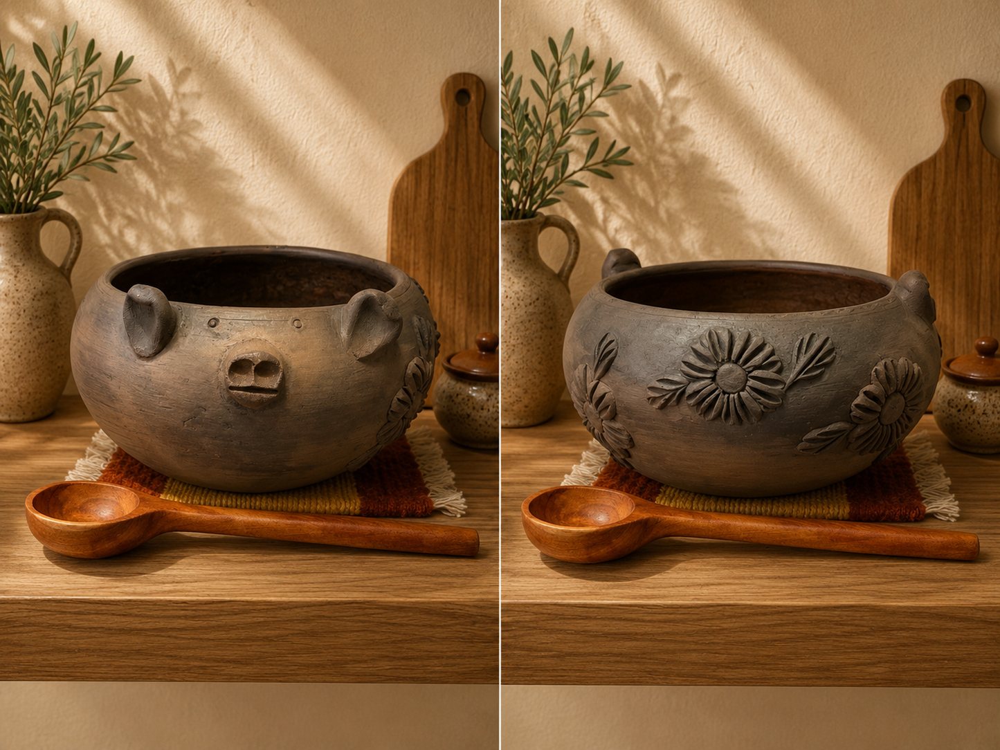"Rosa" Piggy Bowl 8''