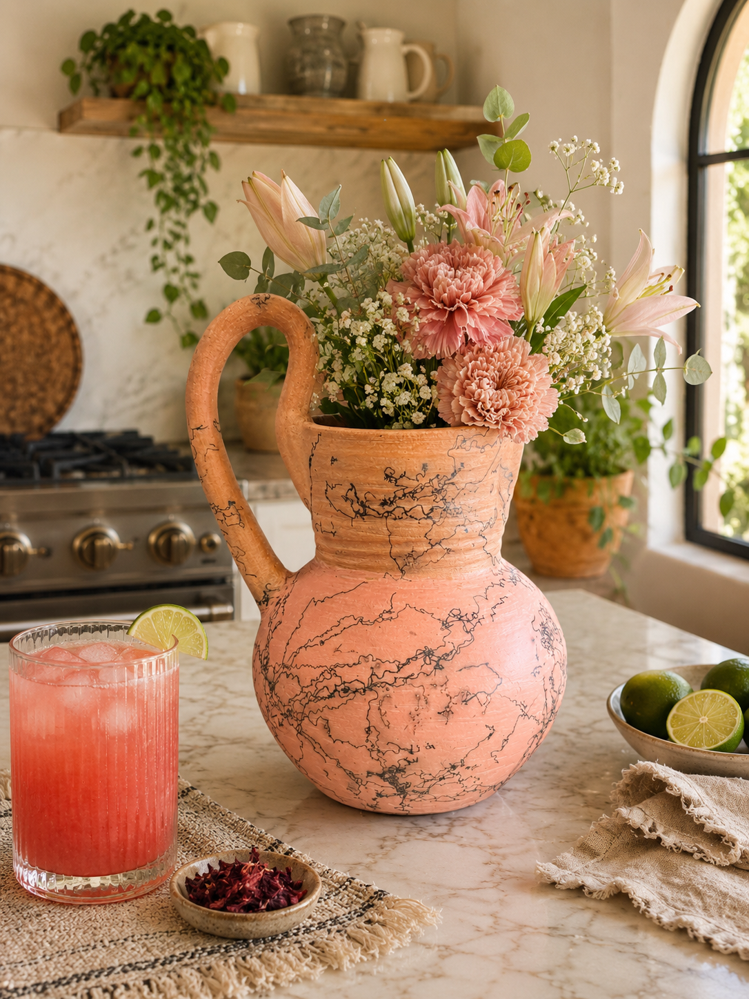 Bigu Half Natural/Pink Pitcher/Jarra 1.5L