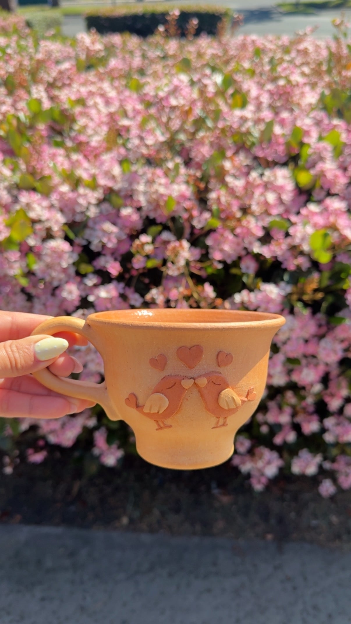"Lovebird" teacup coffee mug