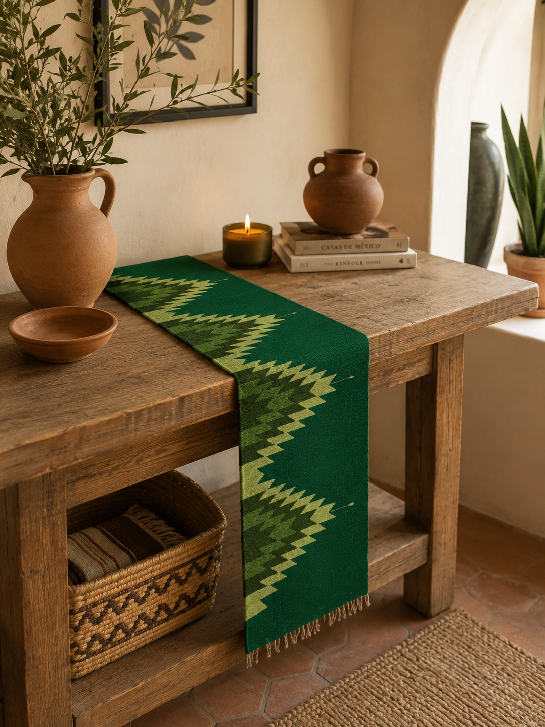 Green Wool Runner