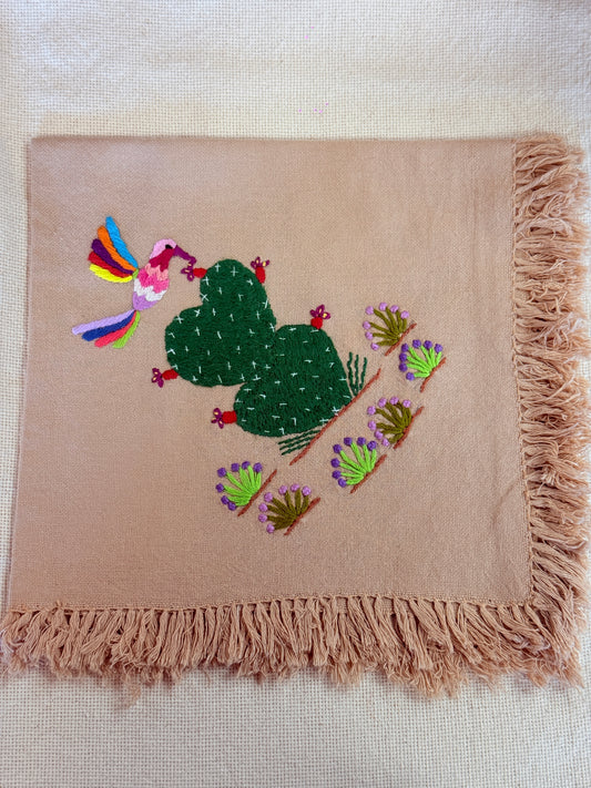 “Cactus” Purple Flowers Napkin