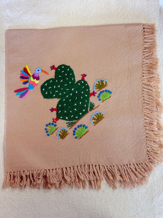 “Cactus” Blue Flowers Napkin