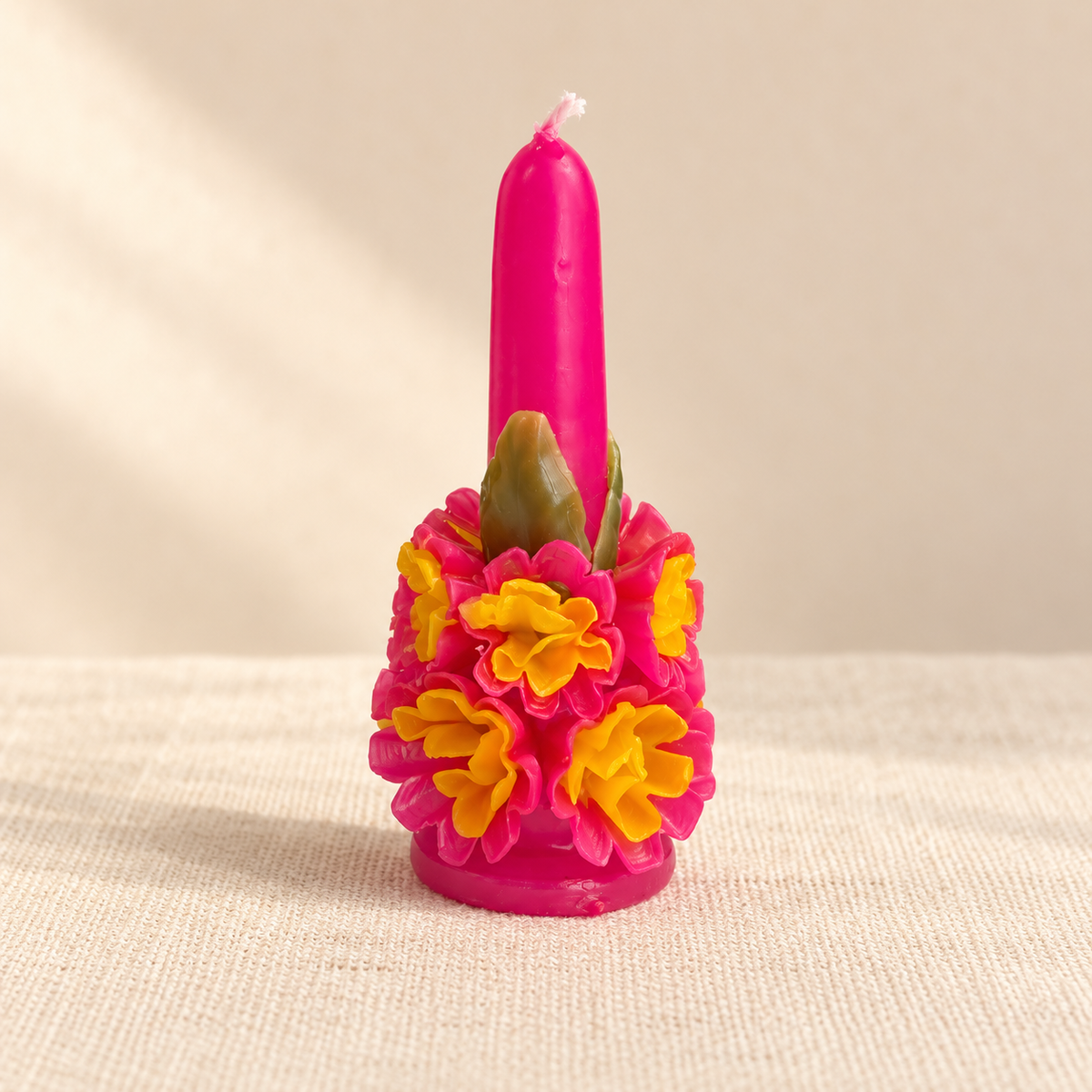 Mini 5” Candle Pink/Yellow