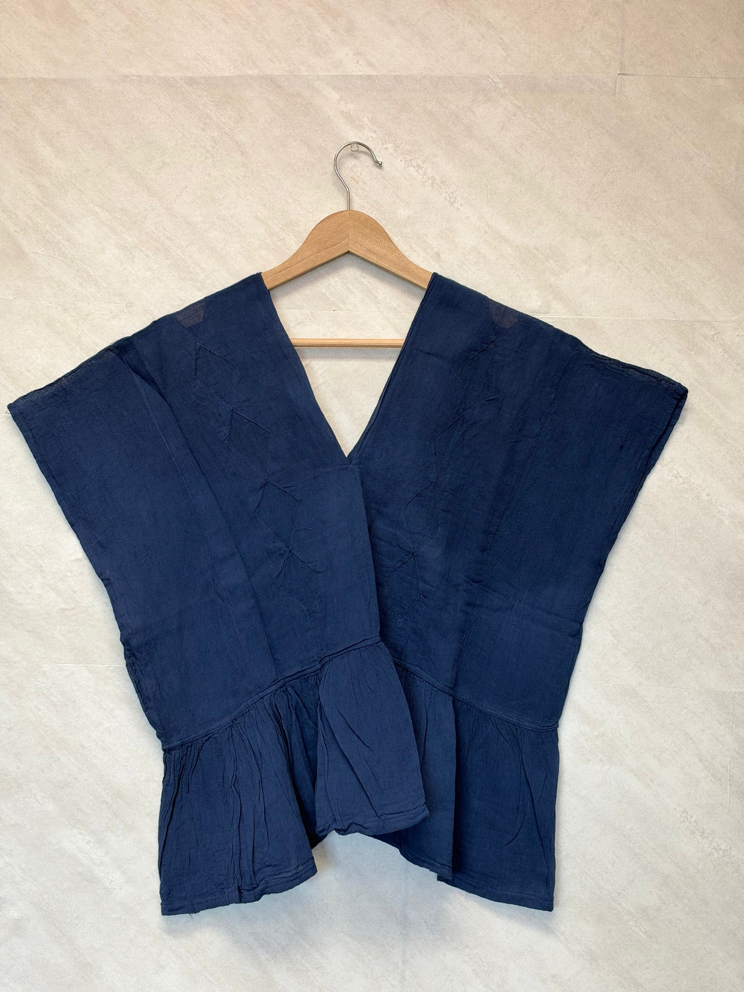 Blue Blouse with Ruffles (Medium)