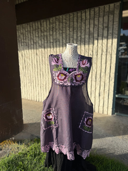 "Maddie" Birdie Flower Apron/Mandil 3XL
