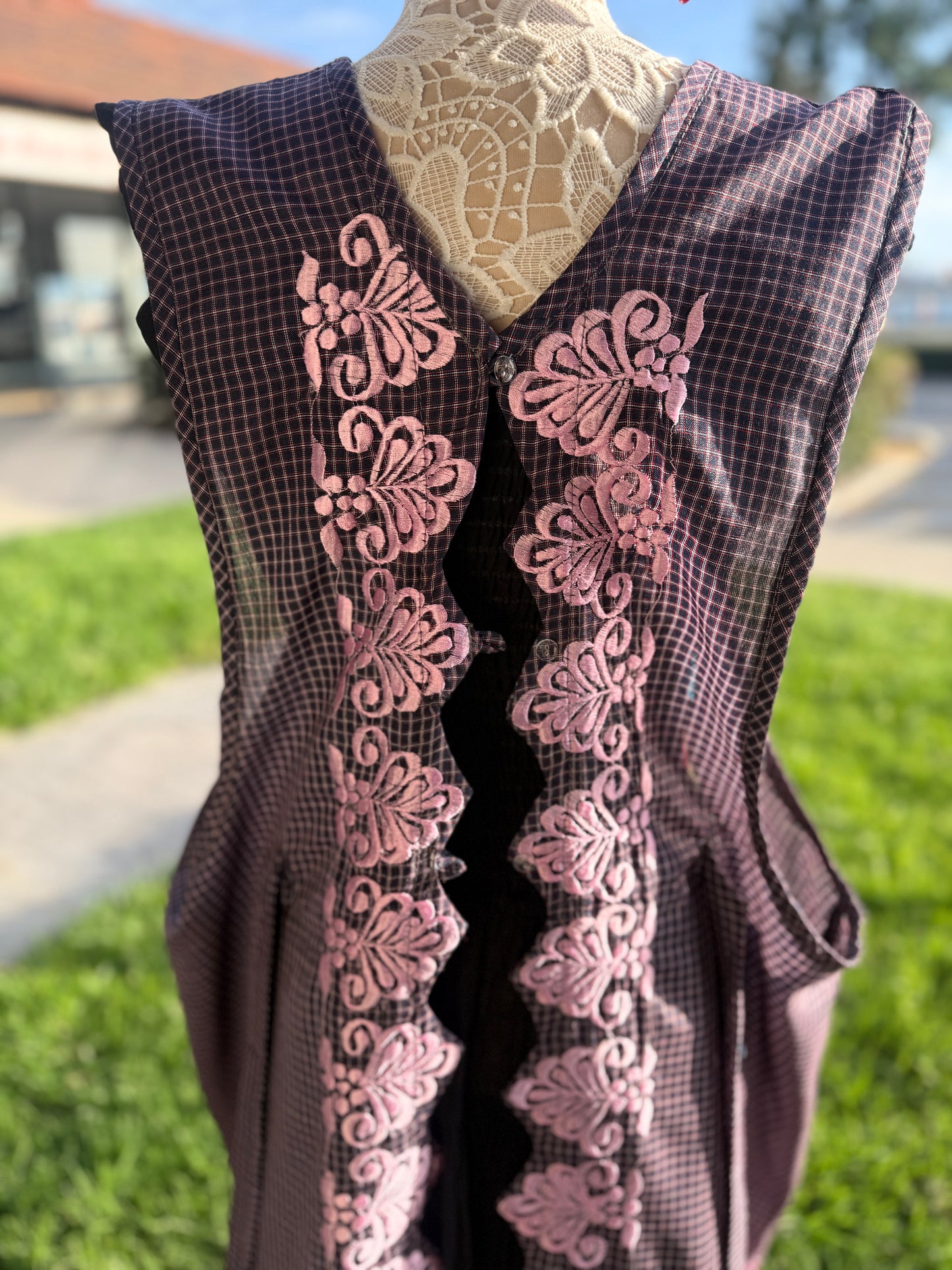 "Maddie" Birdie Flower Apron/Mandil 3XL