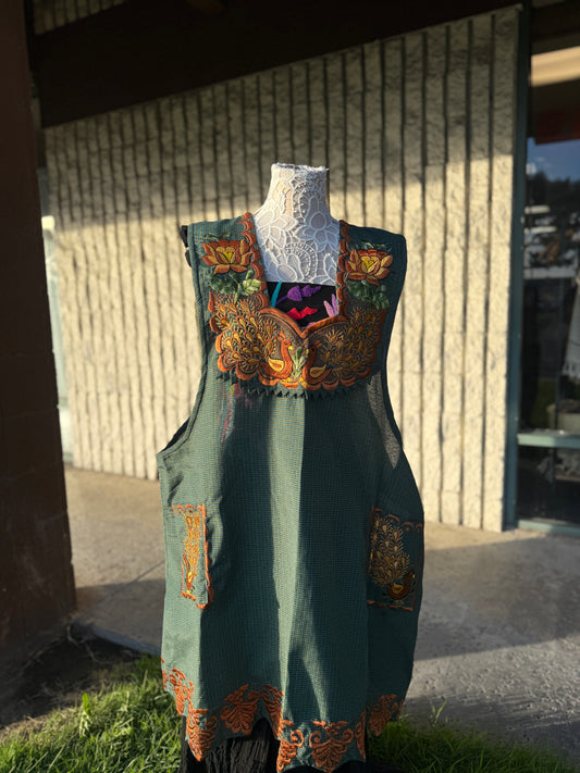 "Maggie" Peacock Apron/Mandil 3XL