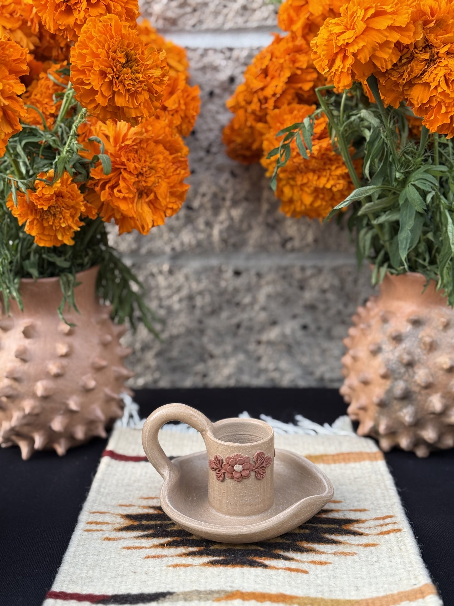 “Katia” Clay candle holder
