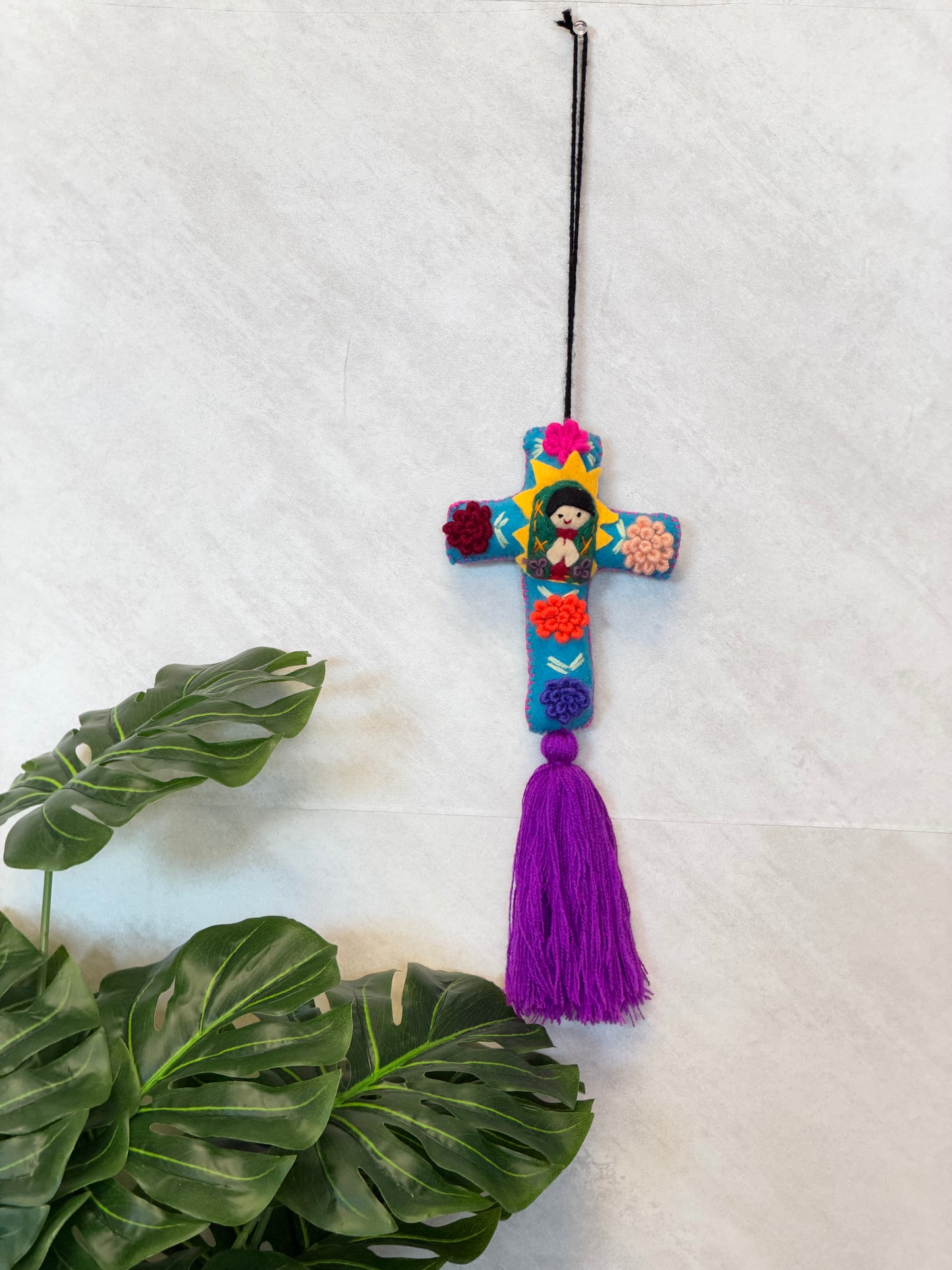 Cross Virgencita Tassel