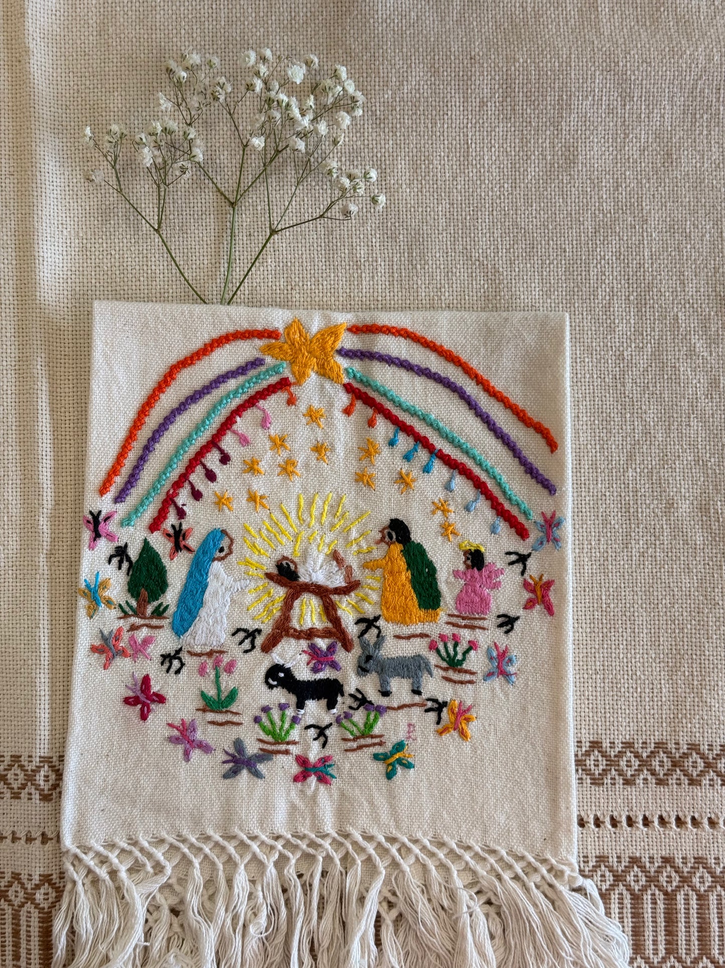 Nacimiento – Hand-Embroidered Nativity Textile