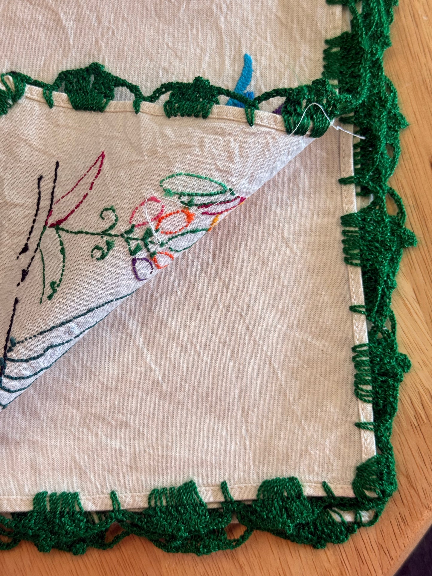 LIMITED EDITION: “Mariposa & Nopal Hand-Embroidered Napkin"