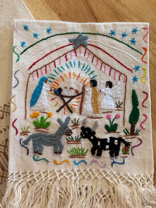 Nacimiento – Hand-Embroidered Nativity Textile