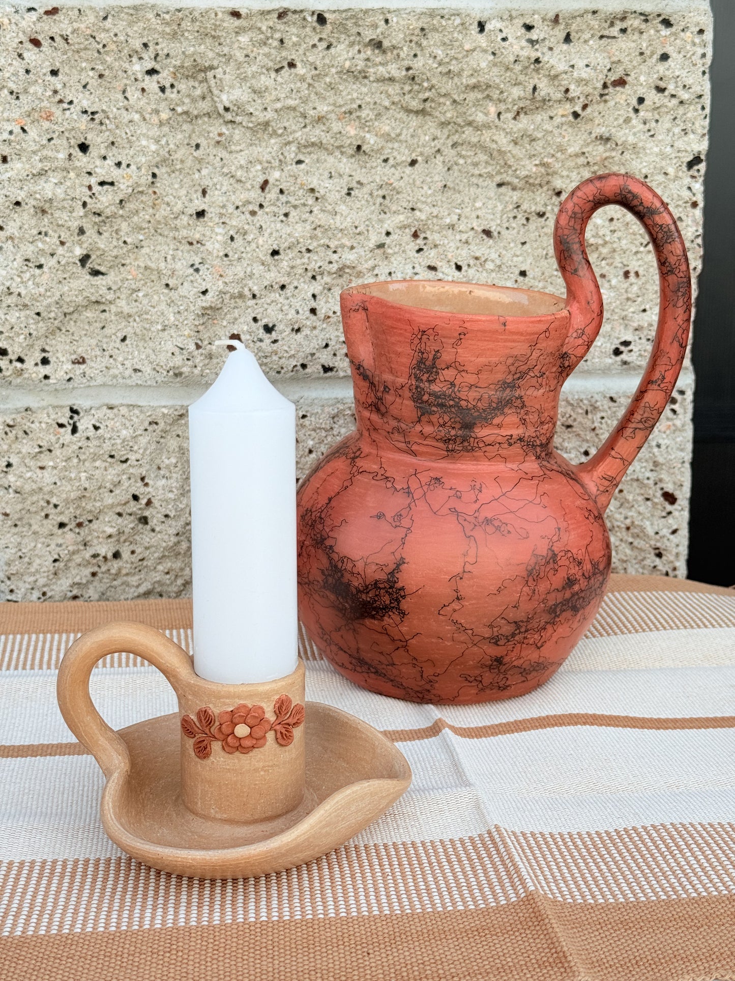 “Katia” Clay candle holder