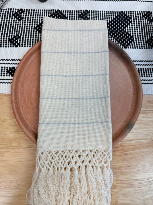 Natural with Grey Servilleta