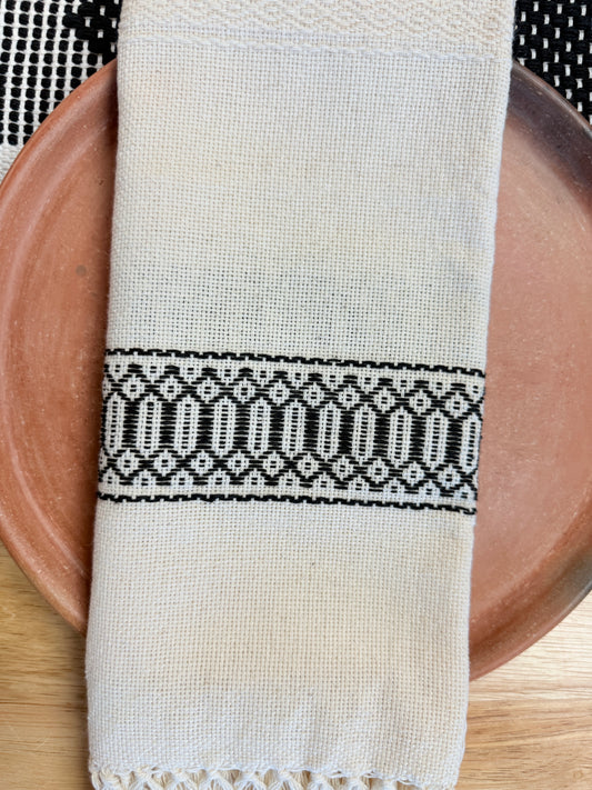 Beige con Negro Servilleta