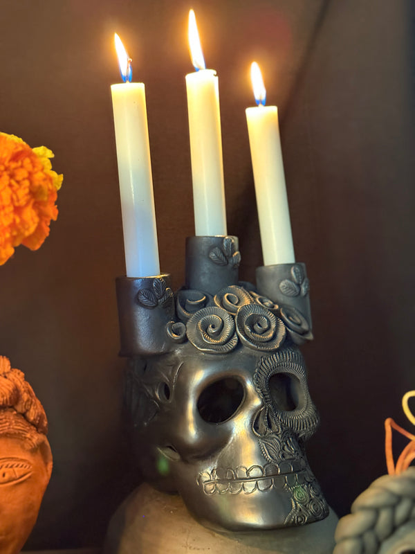 Calavera 3 - candleholder/candelero