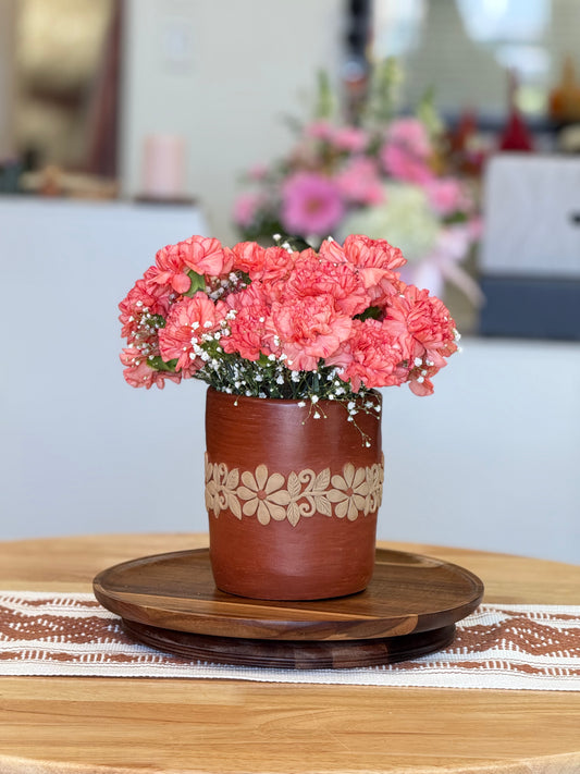 Flor bordado portacucharas/spoonholder