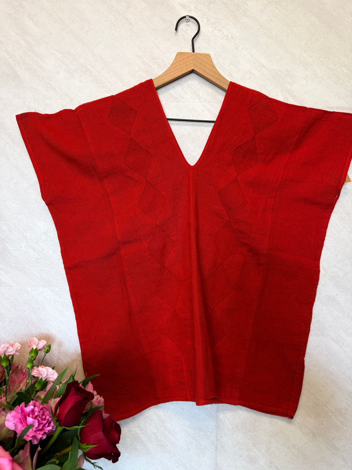 Red Blouse Oversize