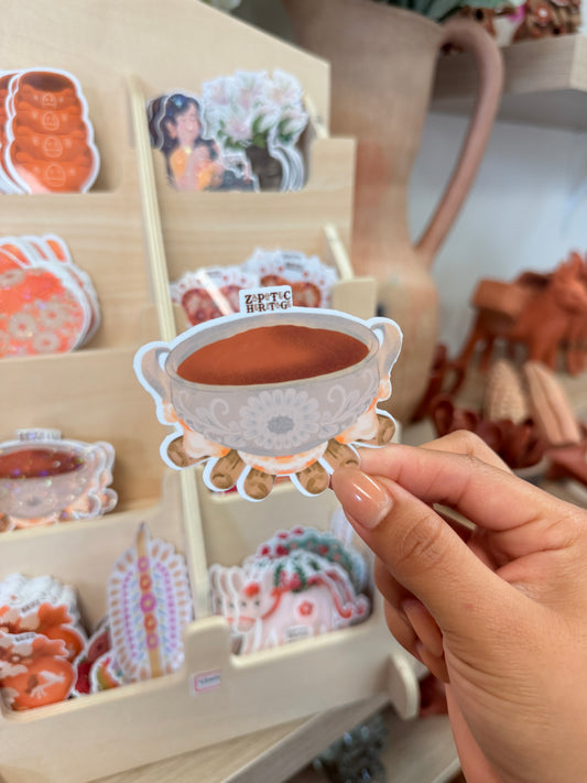 CAZUELA AHUMADA DE FLORES STICKER