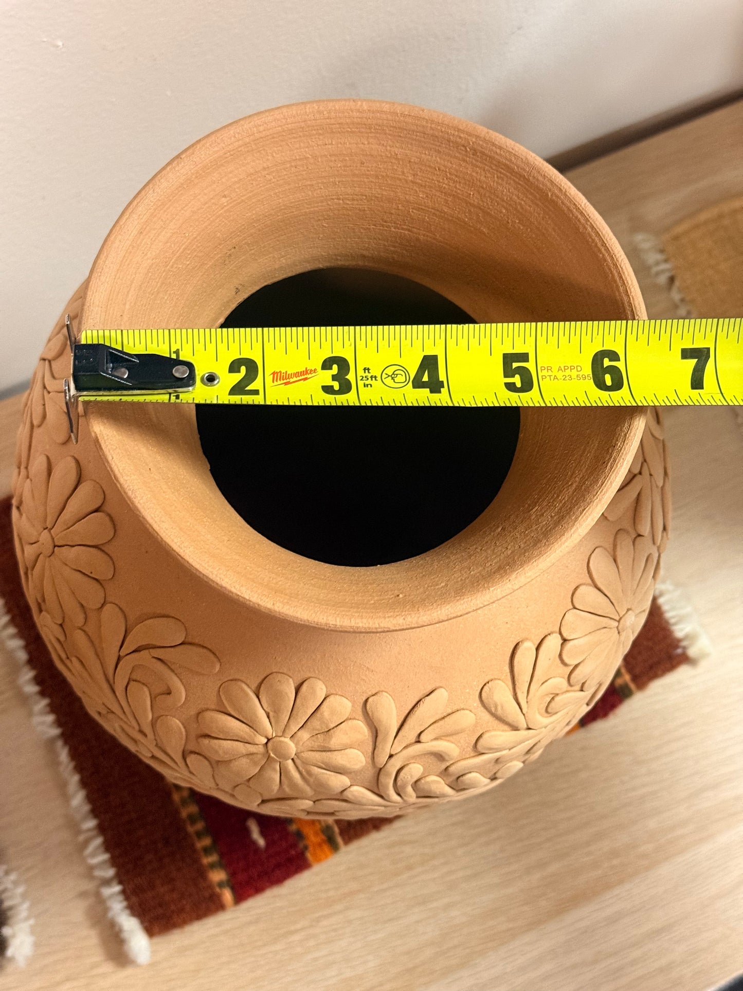 PRE ORDER Natural Flower Vase/ Florero Bordado