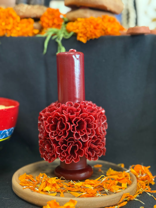 Wine color - Beewax Candle