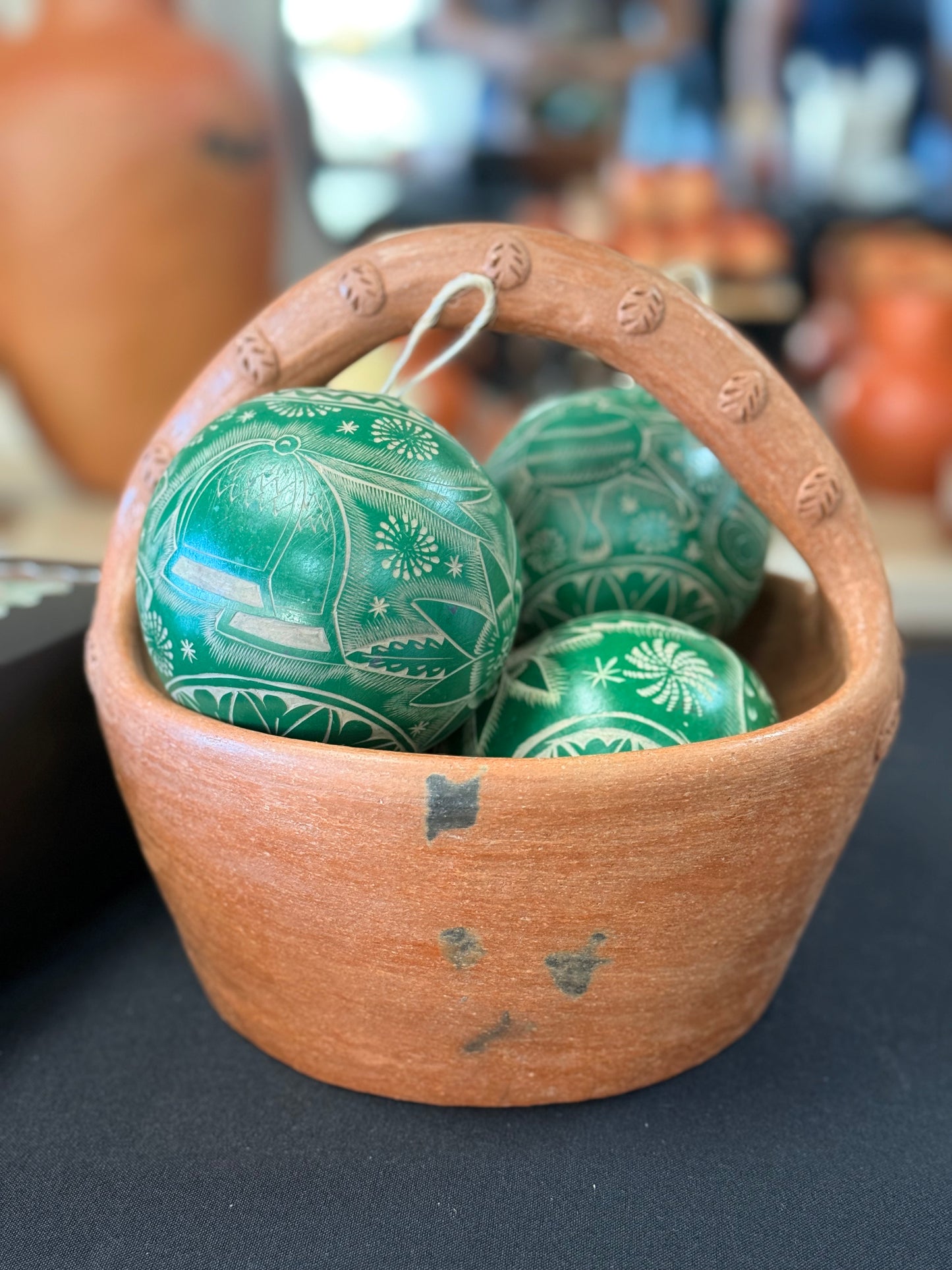 Pack of 3 Green Christmas Ornaments