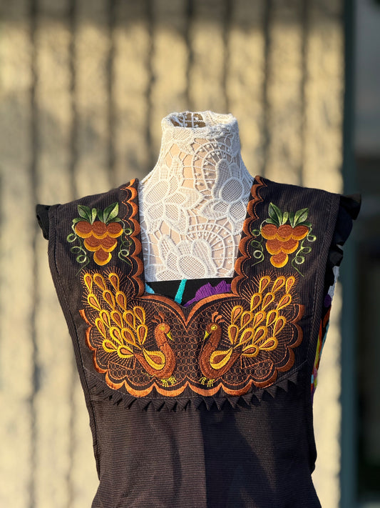 Otoño Peacock Mandil/Apron L