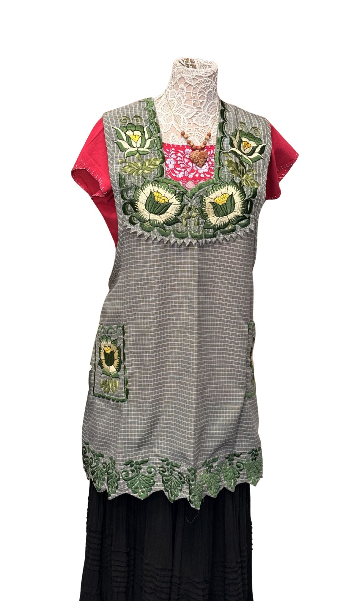 "Malena" Green Apron 2X
