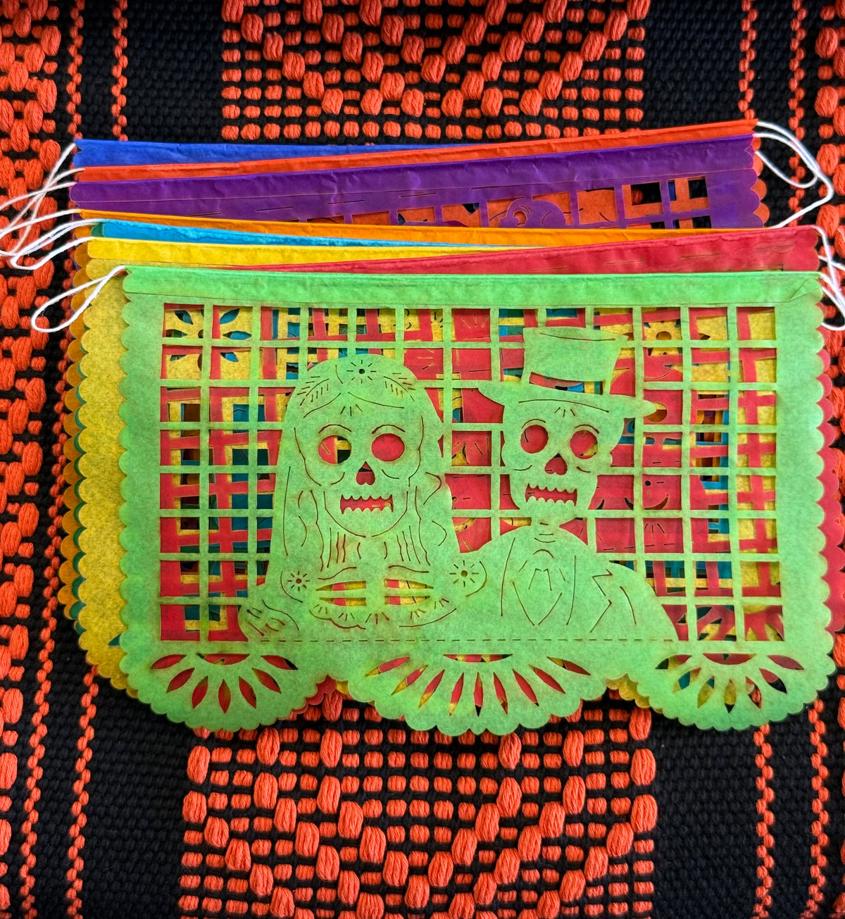 Papel Picado Dia de Muertos Garland