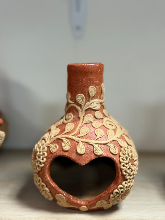 Chimney “Dalia” filigrana / 6” Chimenea de barro