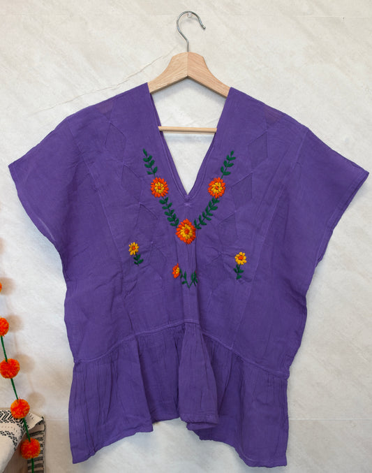 Purple Cempasuchil Blouse XL