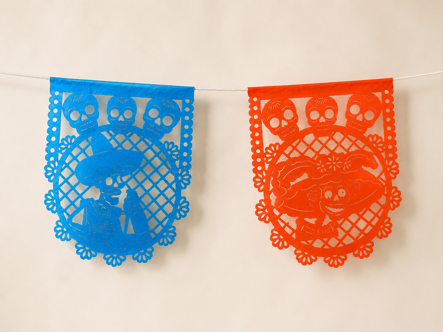 Papel Picado Dia de Muertos Garland