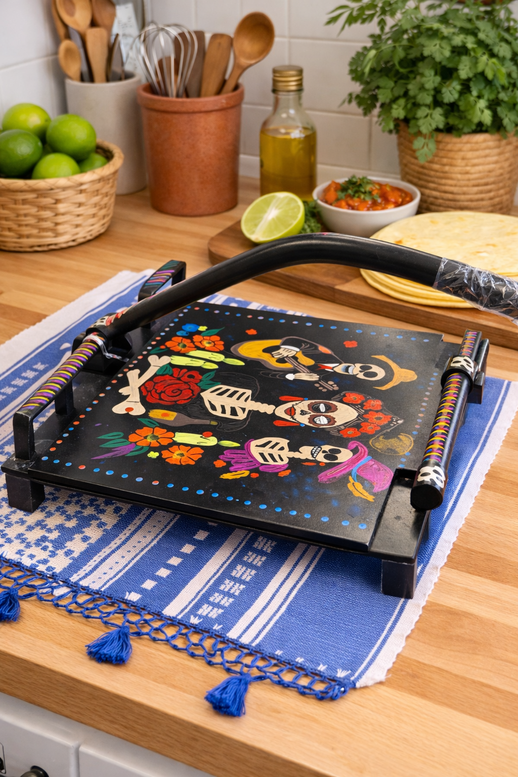 Dia de Muertos Tortilla Press 30 cm