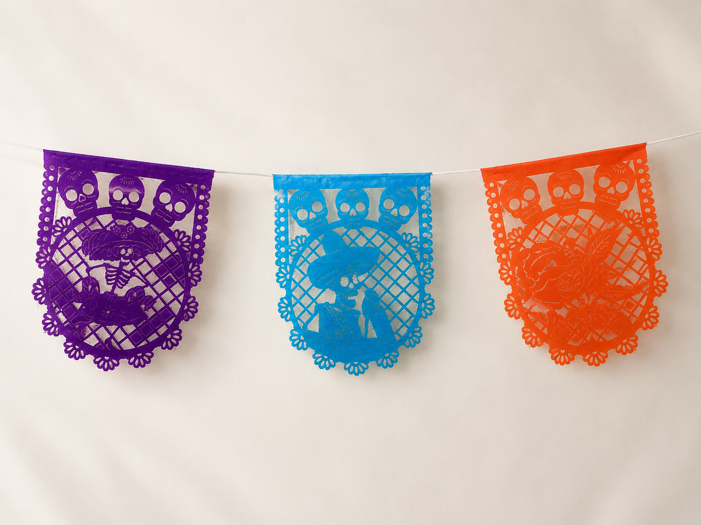 Papel Picado Dia de Muertos Garland
