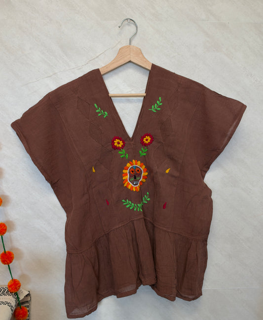 Cempasuchil Brown Blouse L