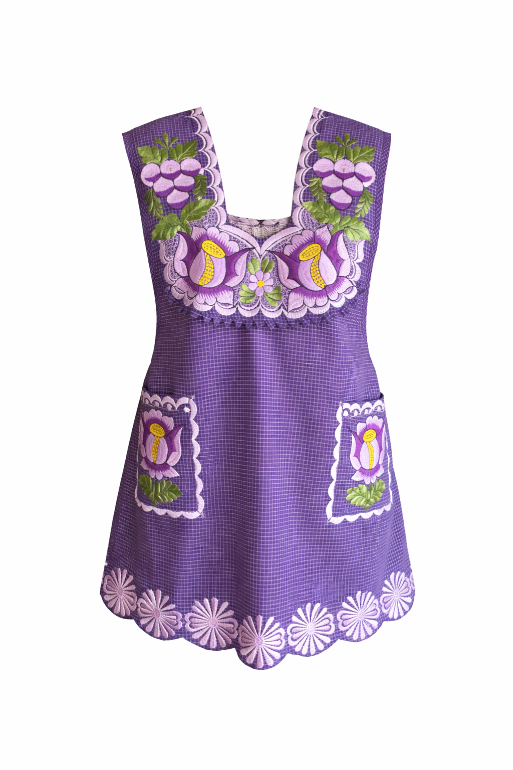 Mandil Morado con Flor L