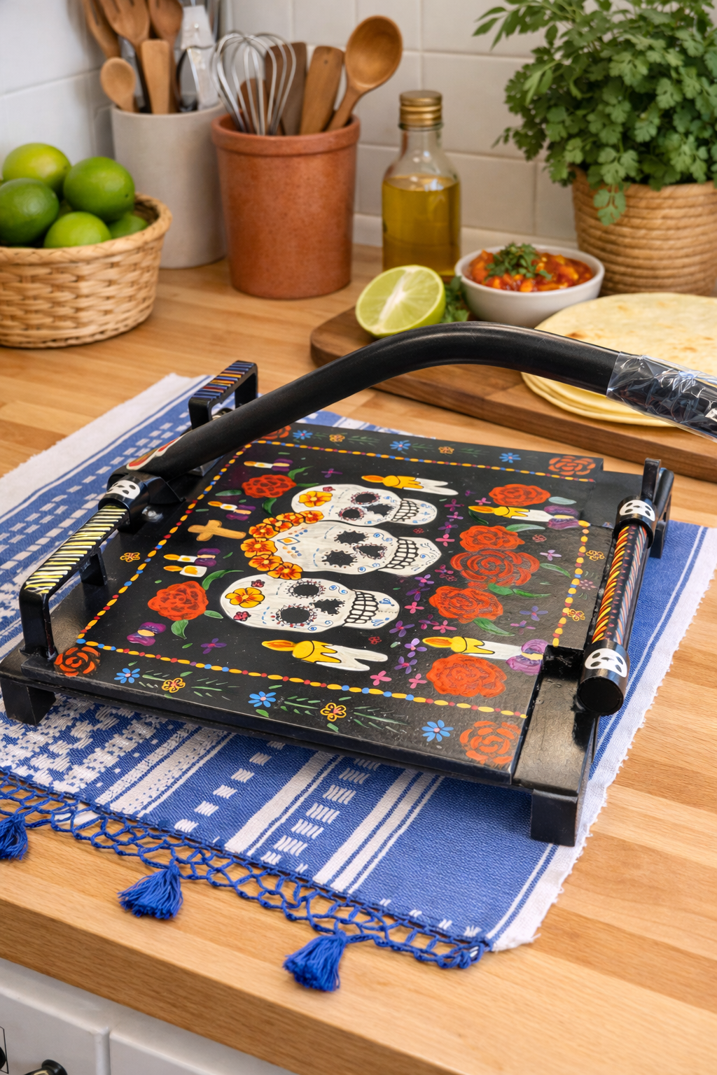 Skull Tortilla Press 30 cm