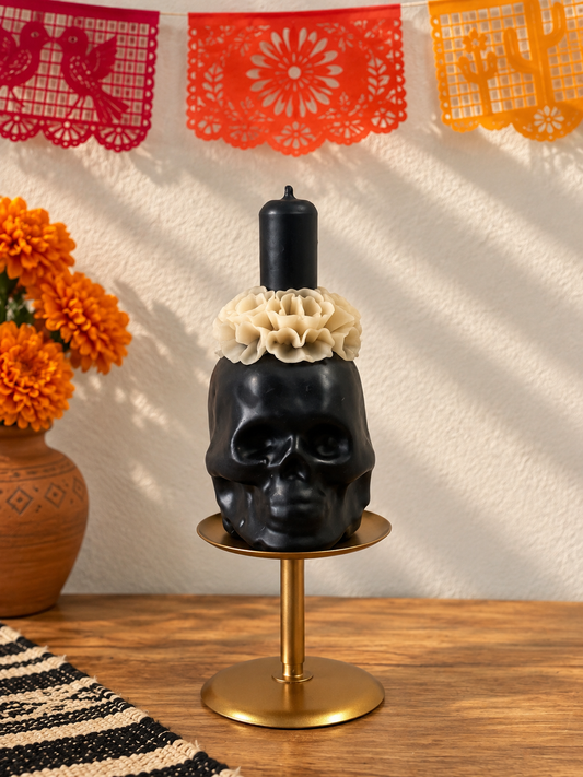 Calavera Floral 6" Candle