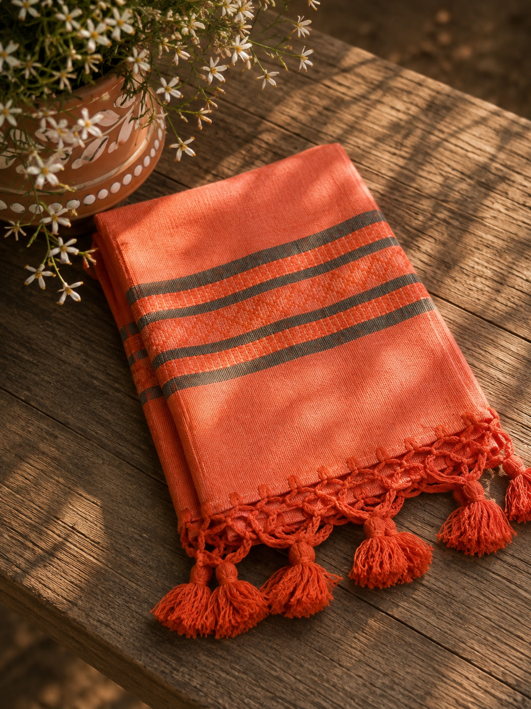 Orange with Grey Accents