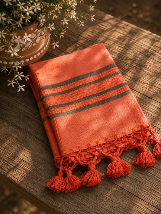 Orange with Grey Accents