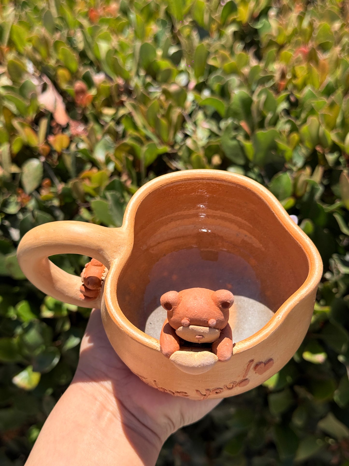 “I love you” Natural Heart Mug