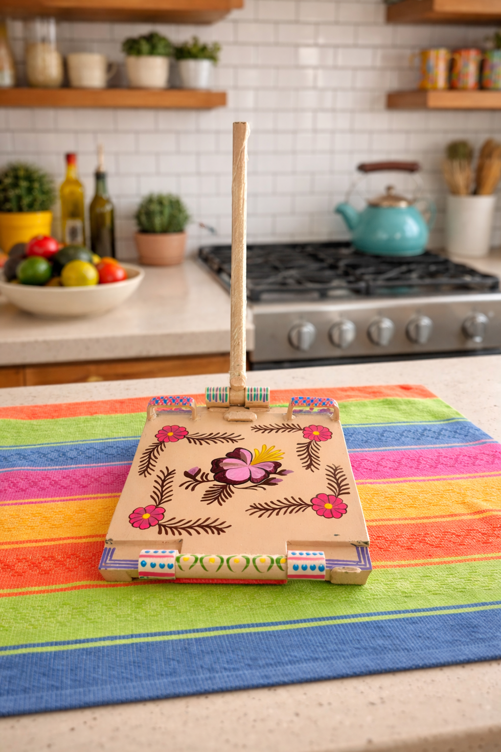 Pink Floral Tortilla Press 8.5''