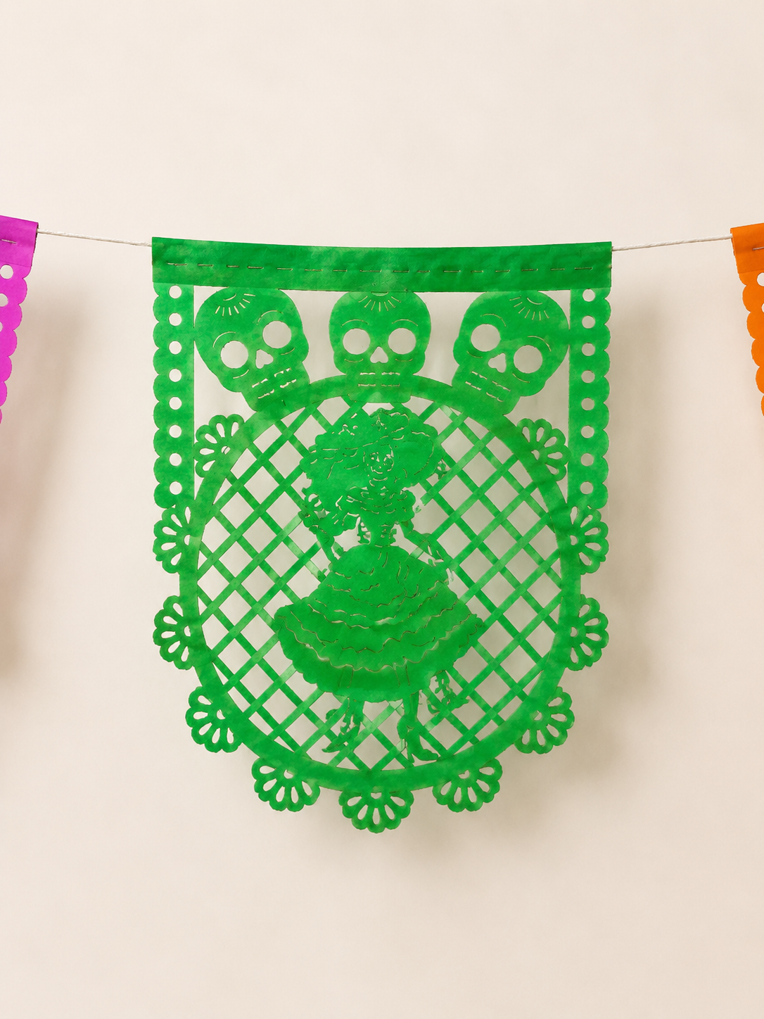 Papel Picado Dia de Muertos Garland