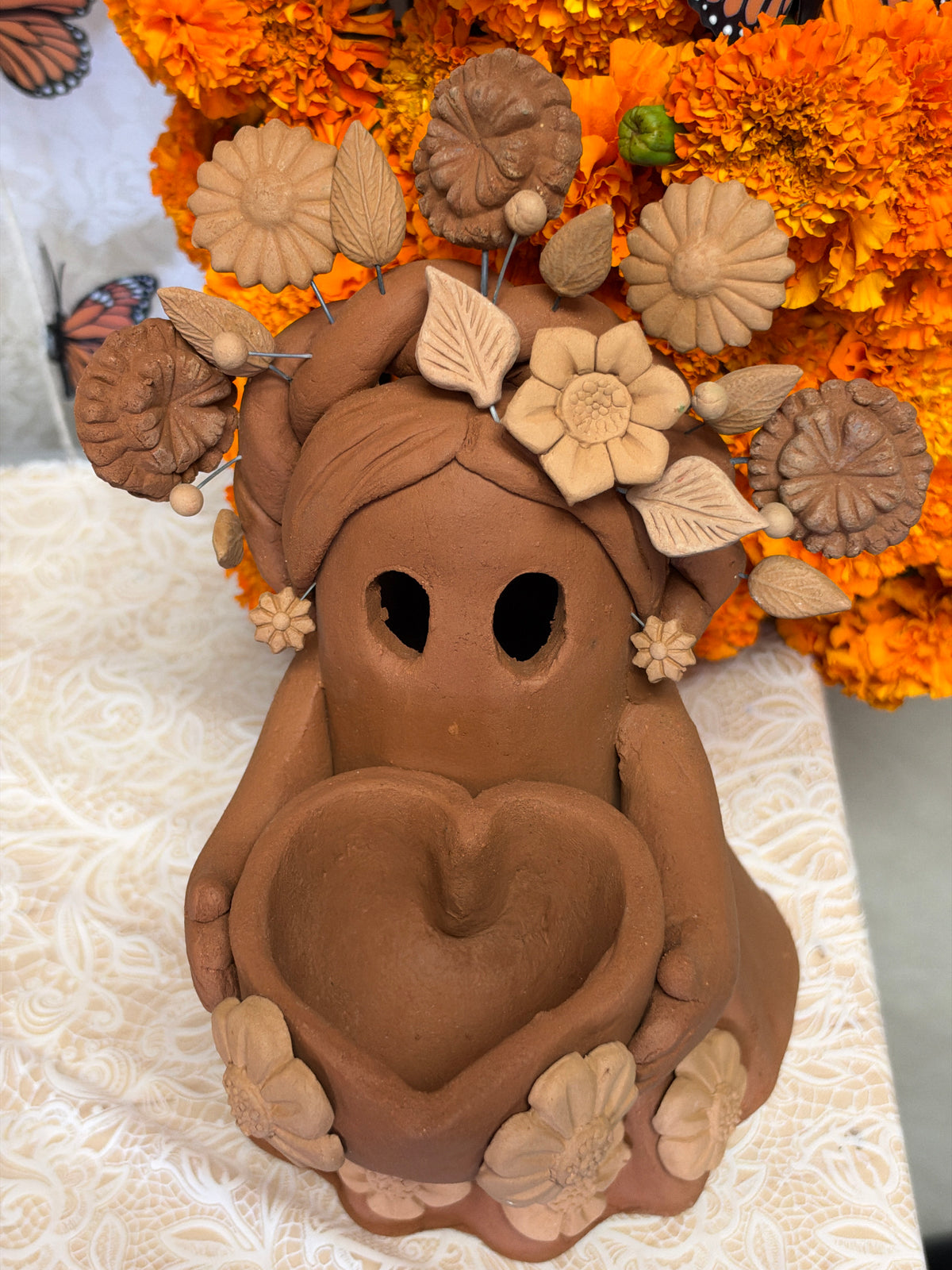 Fantasmita Corazon de Flores 9”