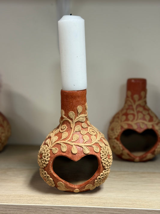 Chimney “Dalia” filigrana / 6” Chimenea de barro