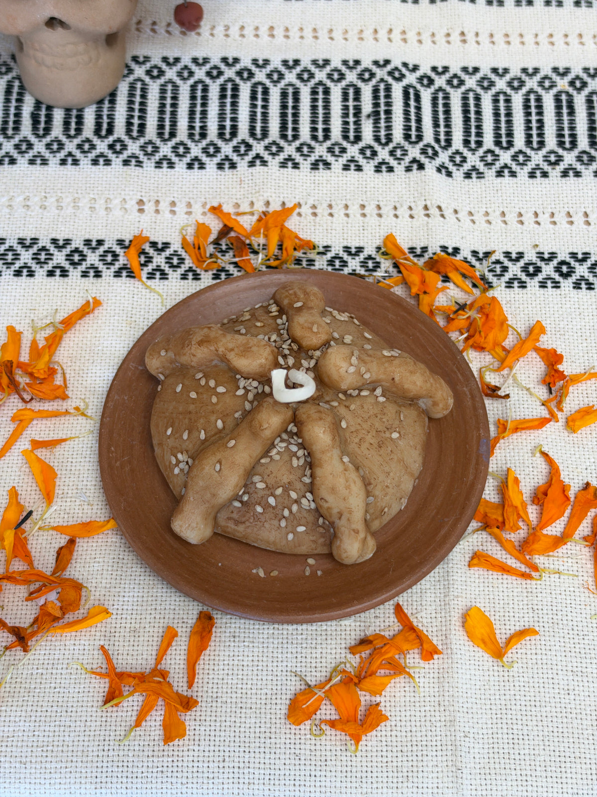 Pan de Muerto Candle “Sesame Seed”