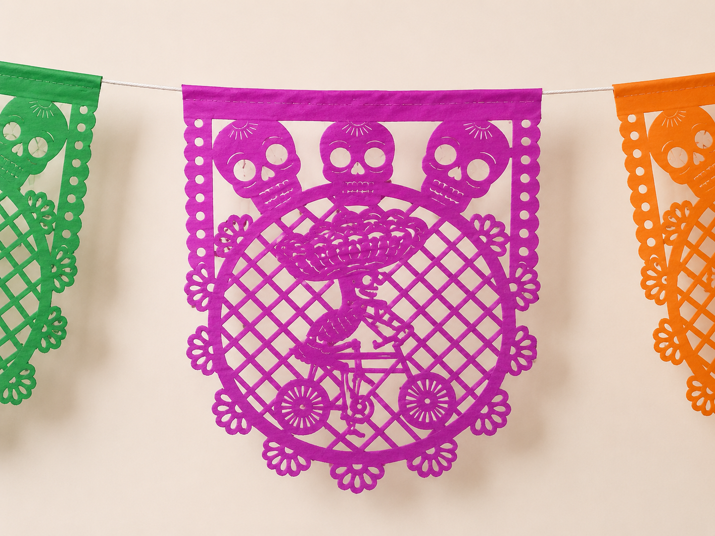 Papel Picado Dia de Muertos Garland